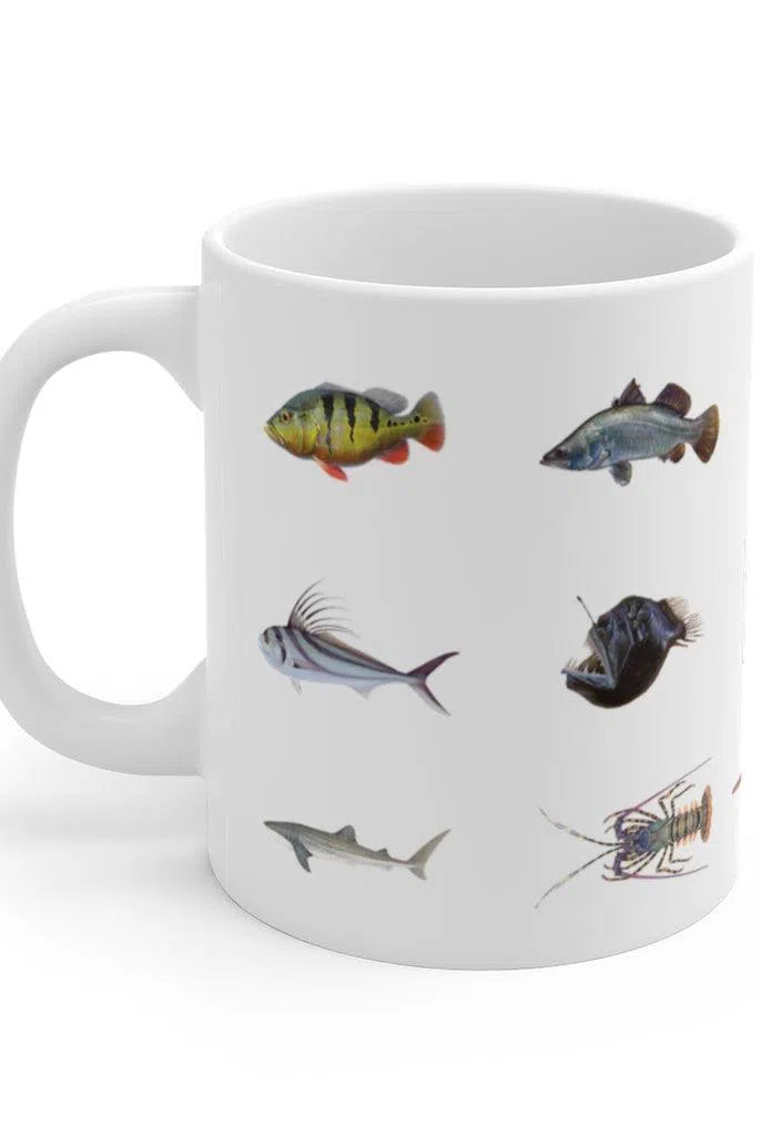 Everything Mug-Stick Figure Fish Illustration