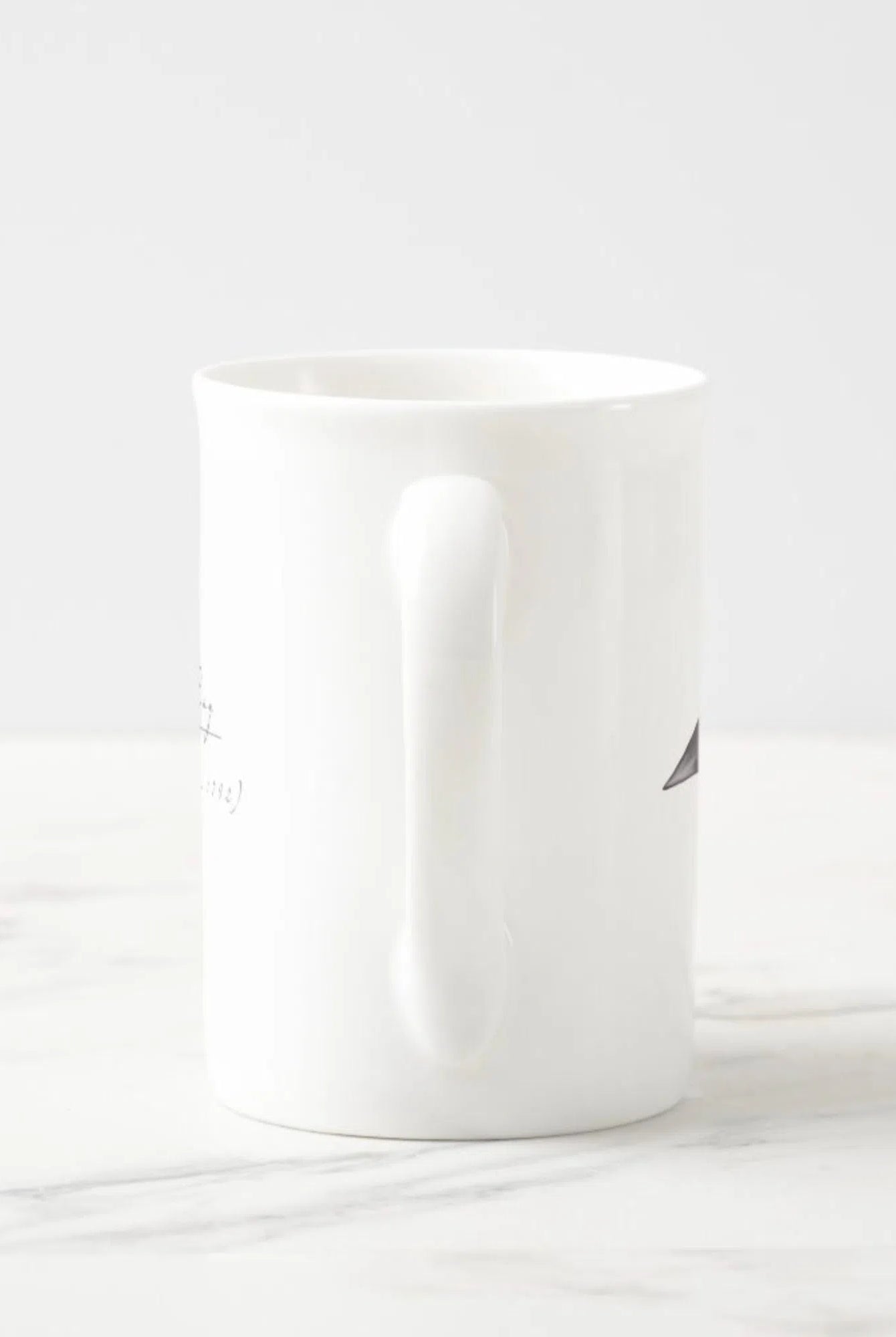 Giant Manta Ray - Fine Bone China Mug-Stick Figure Fish Illustration