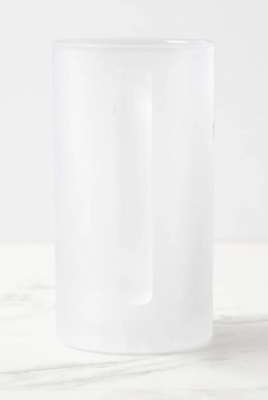 Giant Manta Ray - Frosted Glass Stein-Stick Figure Fish Illustration