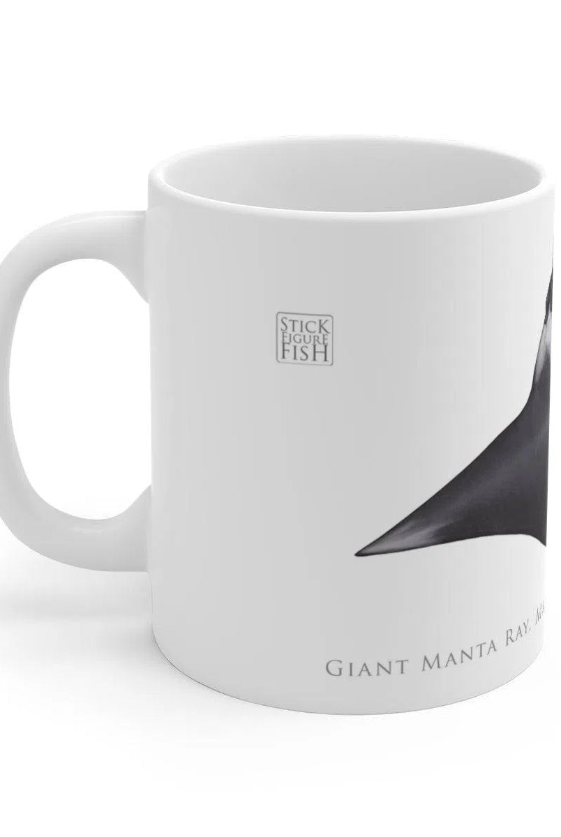 Giant Manta Ray Mug-Stick Figure Fish Illustration
