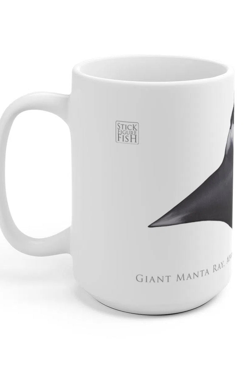 Giant Manta Ray Mug-Stick Figure Fish Illustration