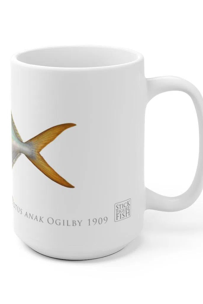 Giant Oystercracker (Permit) Mug-Stick Figure Fish Illustration