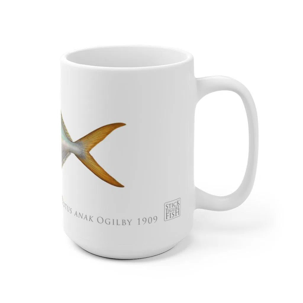 Giant Oystercracker (Permit) Mug-Stick Figure Fish Illustration