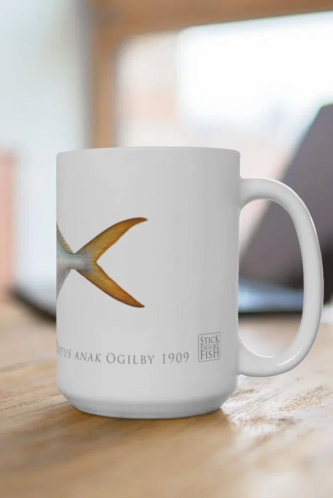 Giant Oystercracker (Permit) Mug-Stick Figure Fish Illustration