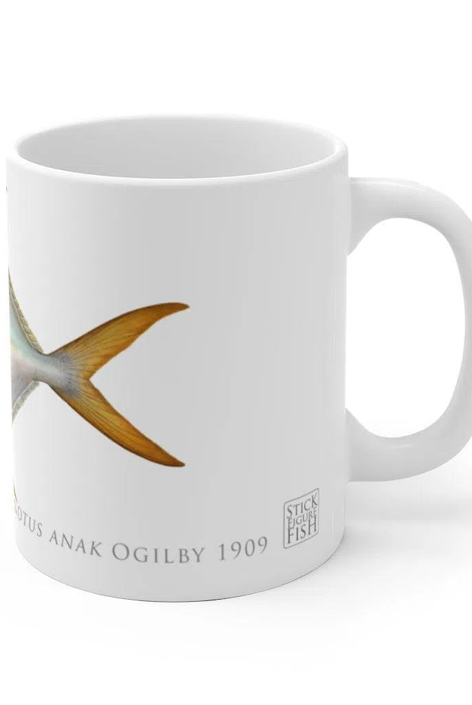 Giant Oystercracker (Permit) Mug-Stick Figure Fish Illustration