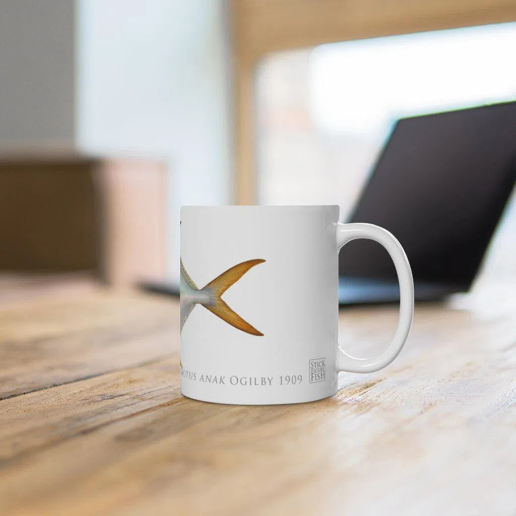 Giant Oystercracker (Permit) Mug-Stick Figure Fish Illustration