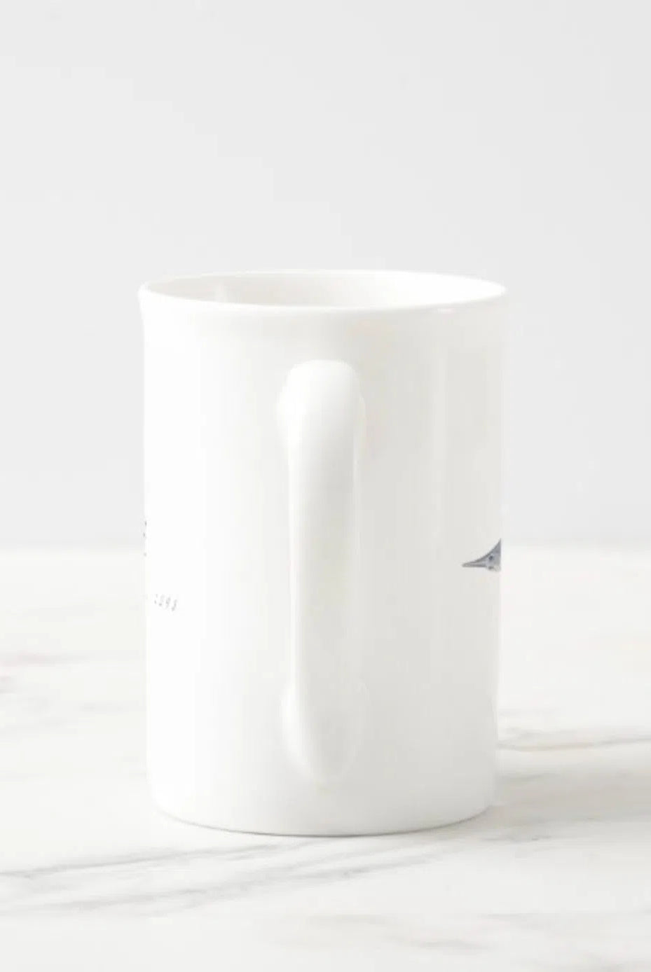 Goblin Shark - Fine Bone China Mug-Stick Figure Fish Illustration