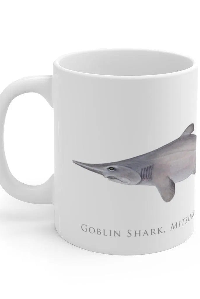 Goblin Shark Mug-Stick Figure Fish Illustration
