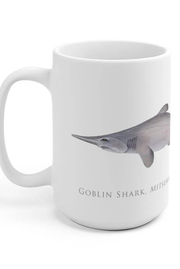 Goblin Shark Mug-Stick Figure Fish Illustration