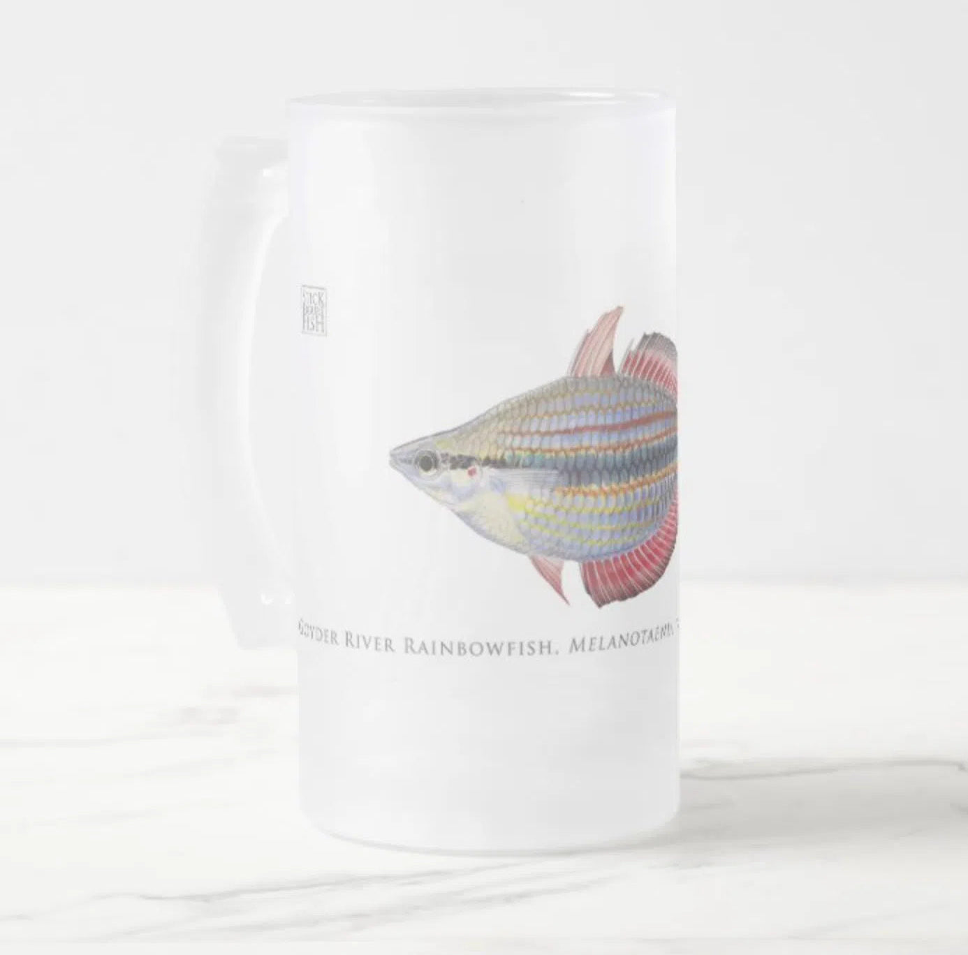 Goyder River Rainbowfish - Glass Stein-Stick Figure Fish Illustration