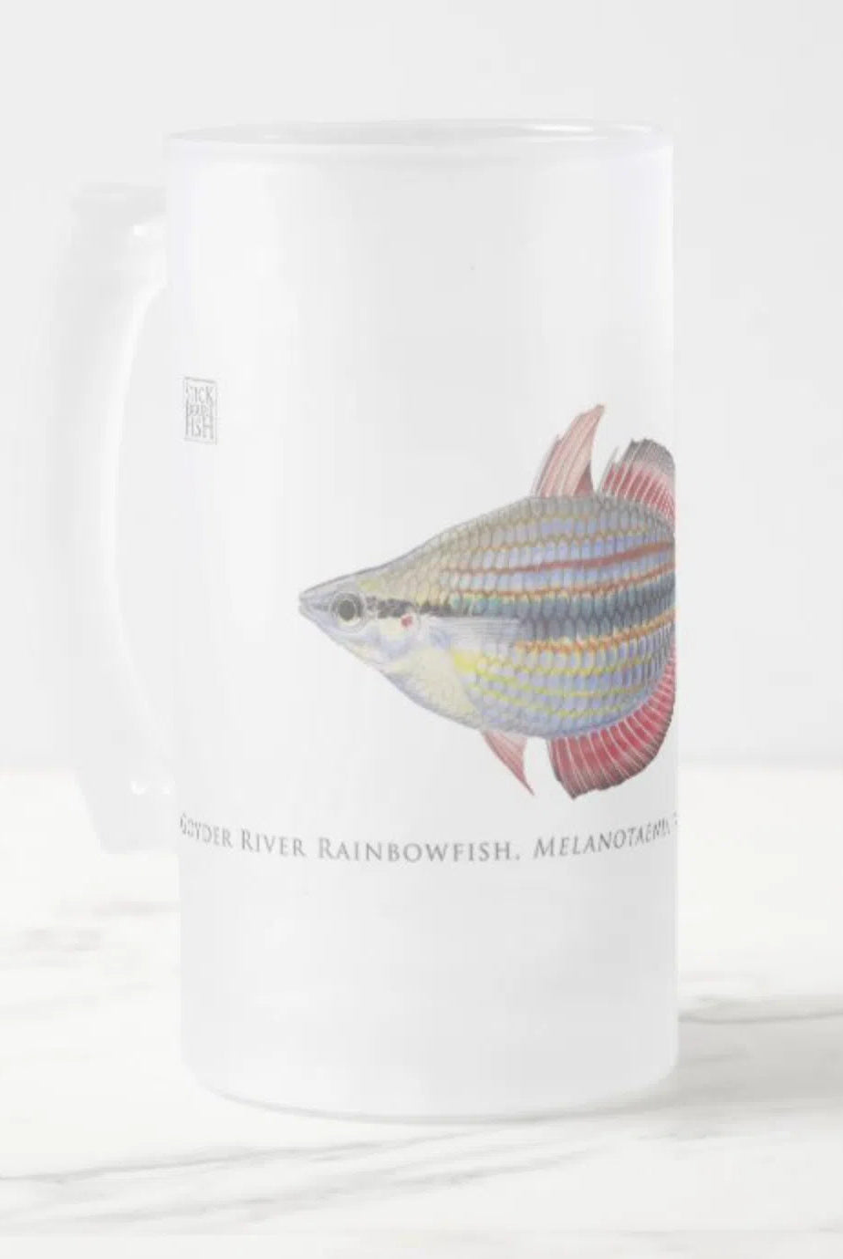 Goyder River Rainbowfish - Glass Stein-Stick Figure Fish Illustration