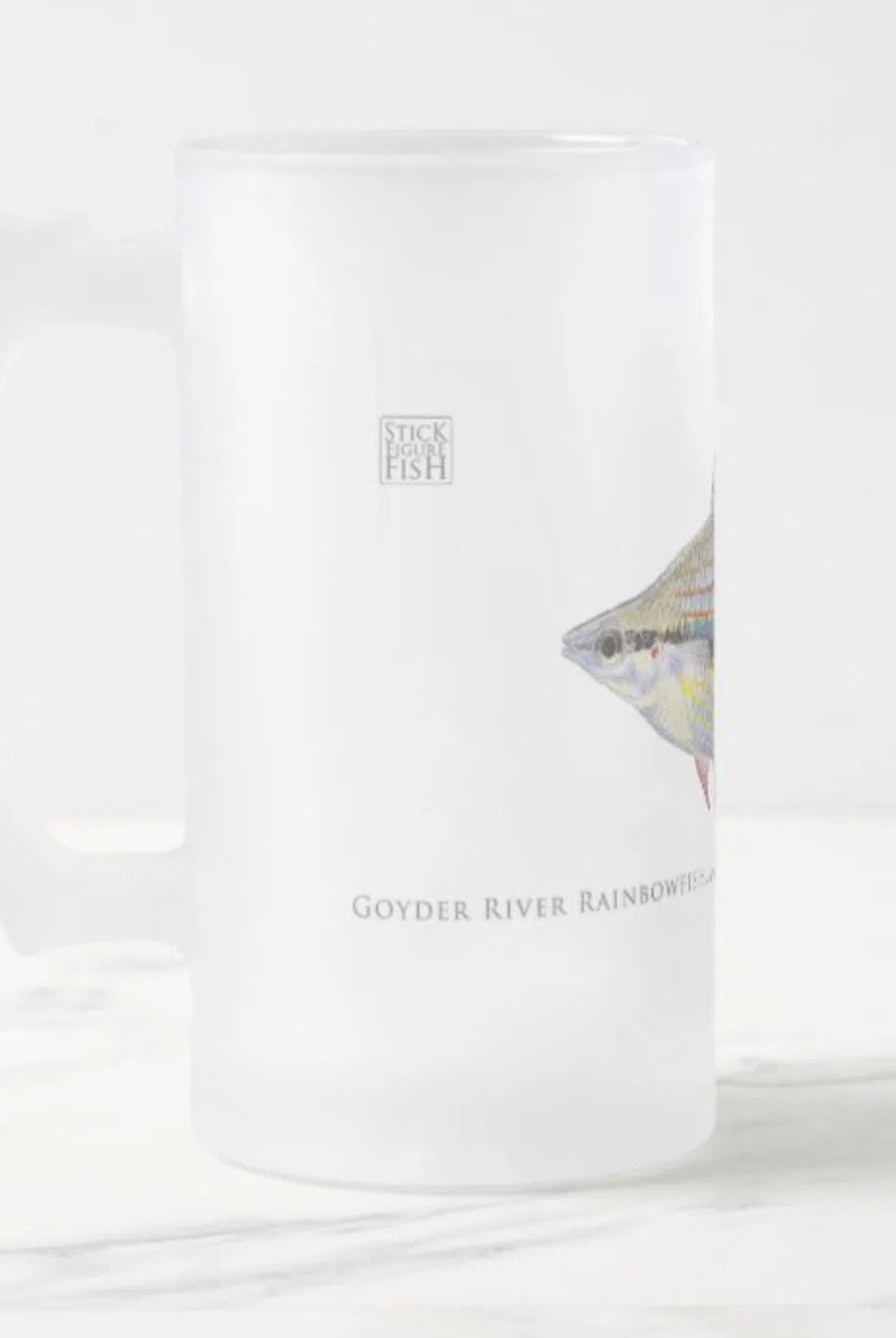 Goyder River Rainbowfish - Glass Stein-Stick Figure Fish Illustration