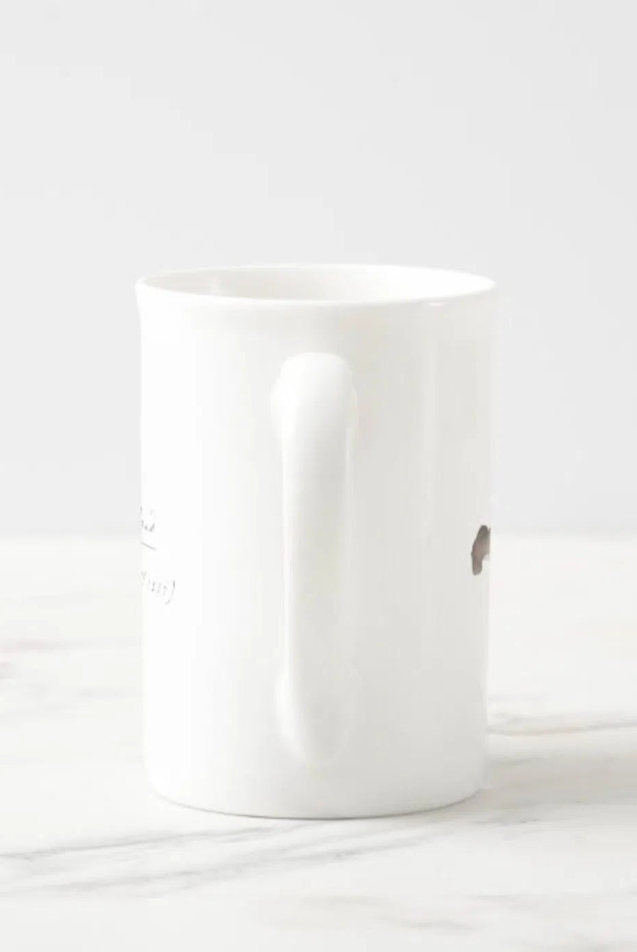 Great Hammerhead - Fine Bone China Mug-Stick Figure Fish Illustration