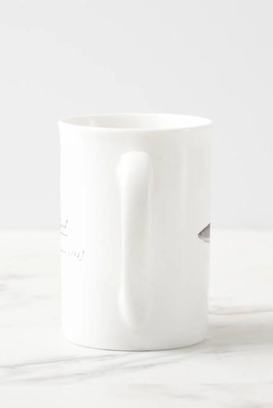 Great White Shark - Fine Bone China Mug-Stick Figure Fish Illustration