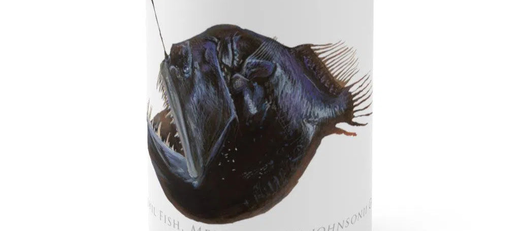Humpback Blackdevil Mug-Stick Figure Fish Illustration