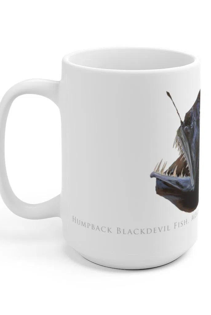 Humpback Blackdevil Mug-Stick Figure Fish Illustration