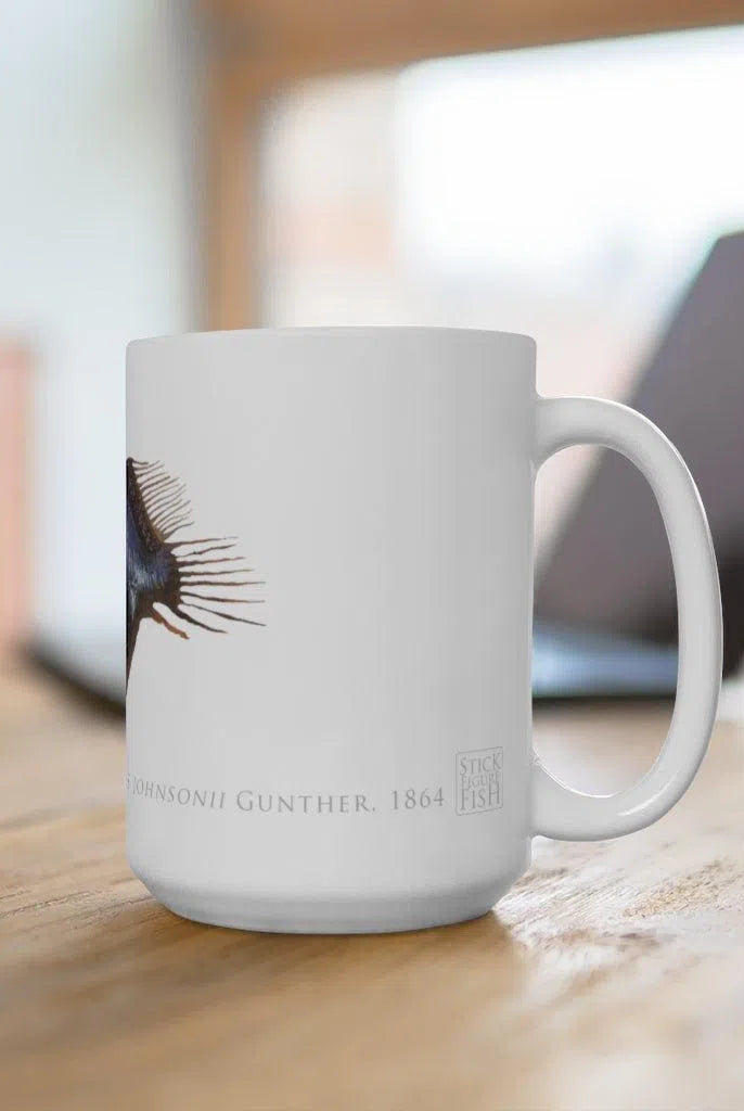 Humpback Blackdevil Mug-Stick Figure Fish Illustration