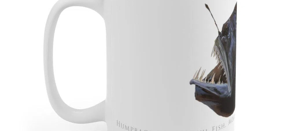 Humpback Blackdevil Mug-Stick Figure Fish Illustration