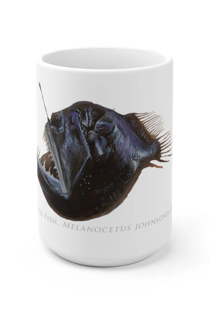 Humpback Blackdevil Mug-Stick Figure Fish Illustration