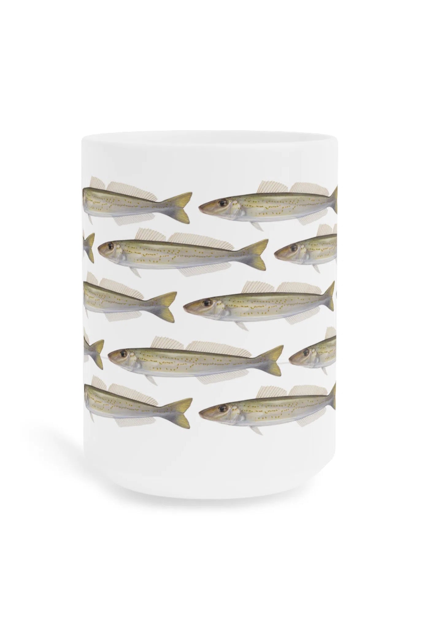King George Whiting - Tessellation Series - Mug-Stick Figure Fish Illustration