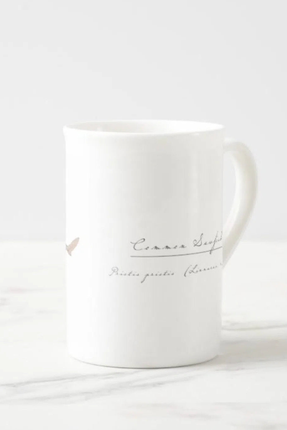 Largetooth Sawfish - Fine Bone China Mug-Stick Figure Fish Illustration