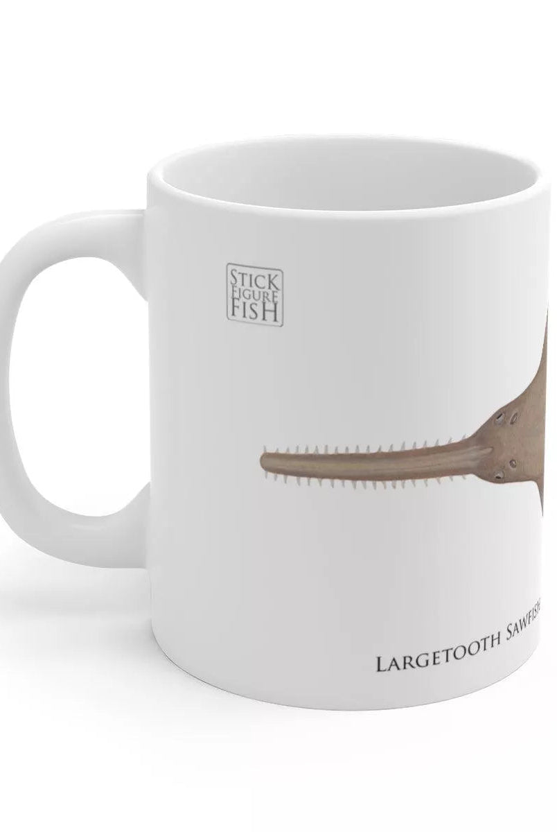 Largetooth Sawfish Mug-Stick Figure Fish Illustration