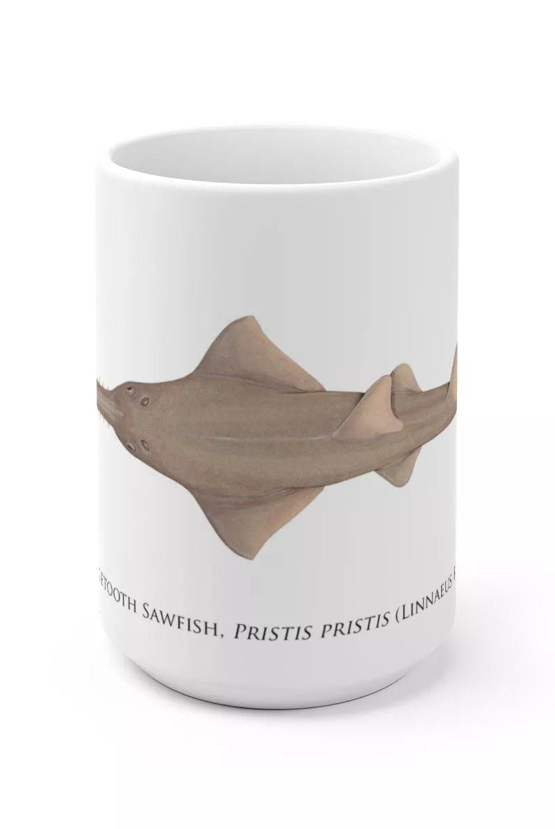 Largetooth Sawfish Mug-Stick Figure Fish Illustration