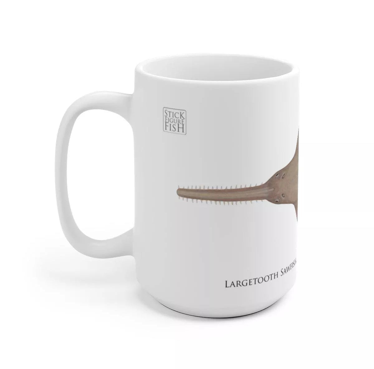 Largetooth Sawfish Mug-Stick Figure Fish Illustration