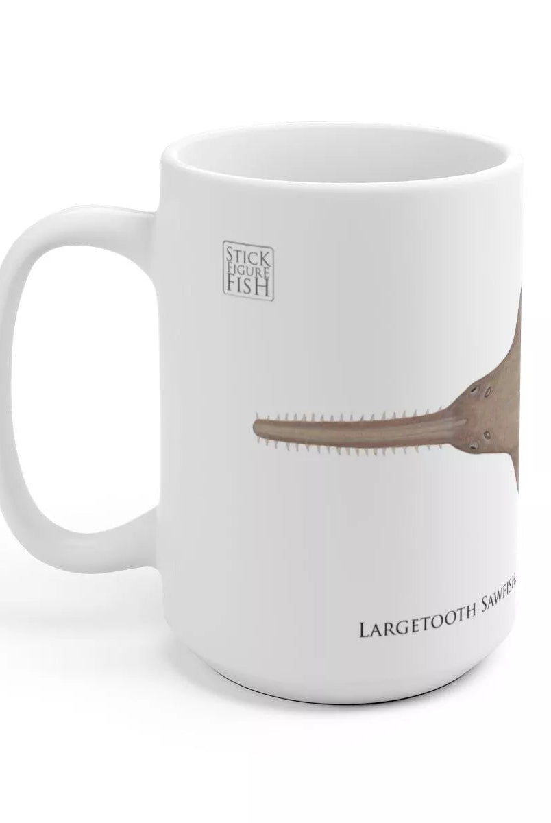 Largetooth Sawfish Mug-Stick Figure Fish Illustration