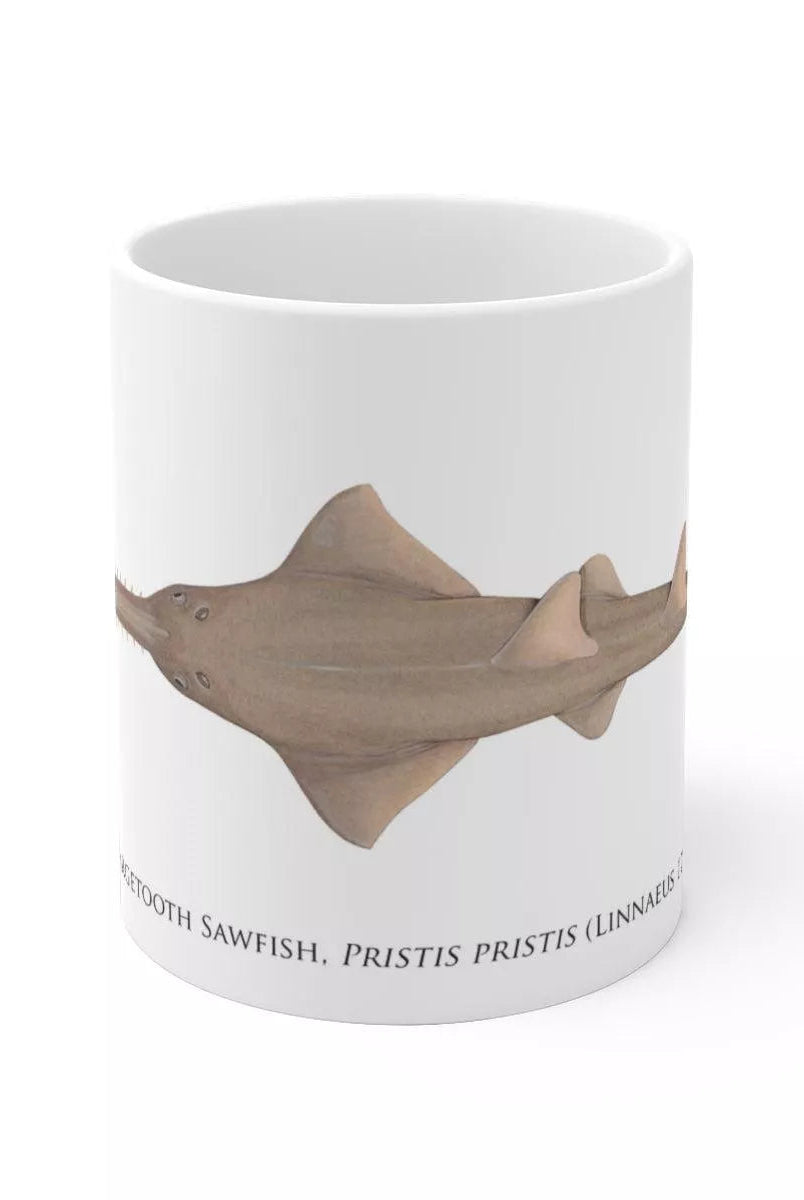 Largetooth Sawfish Mug-Stick Figure Fish Illustration