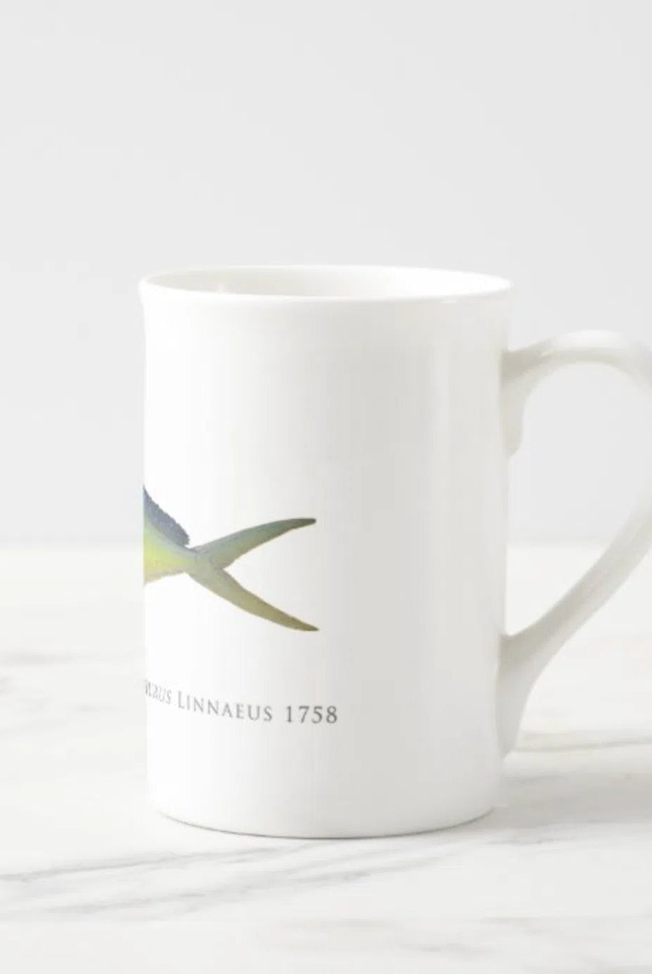 Mahi Mahi - Fine Bone China Mug-Stick Figure Fish Illustration