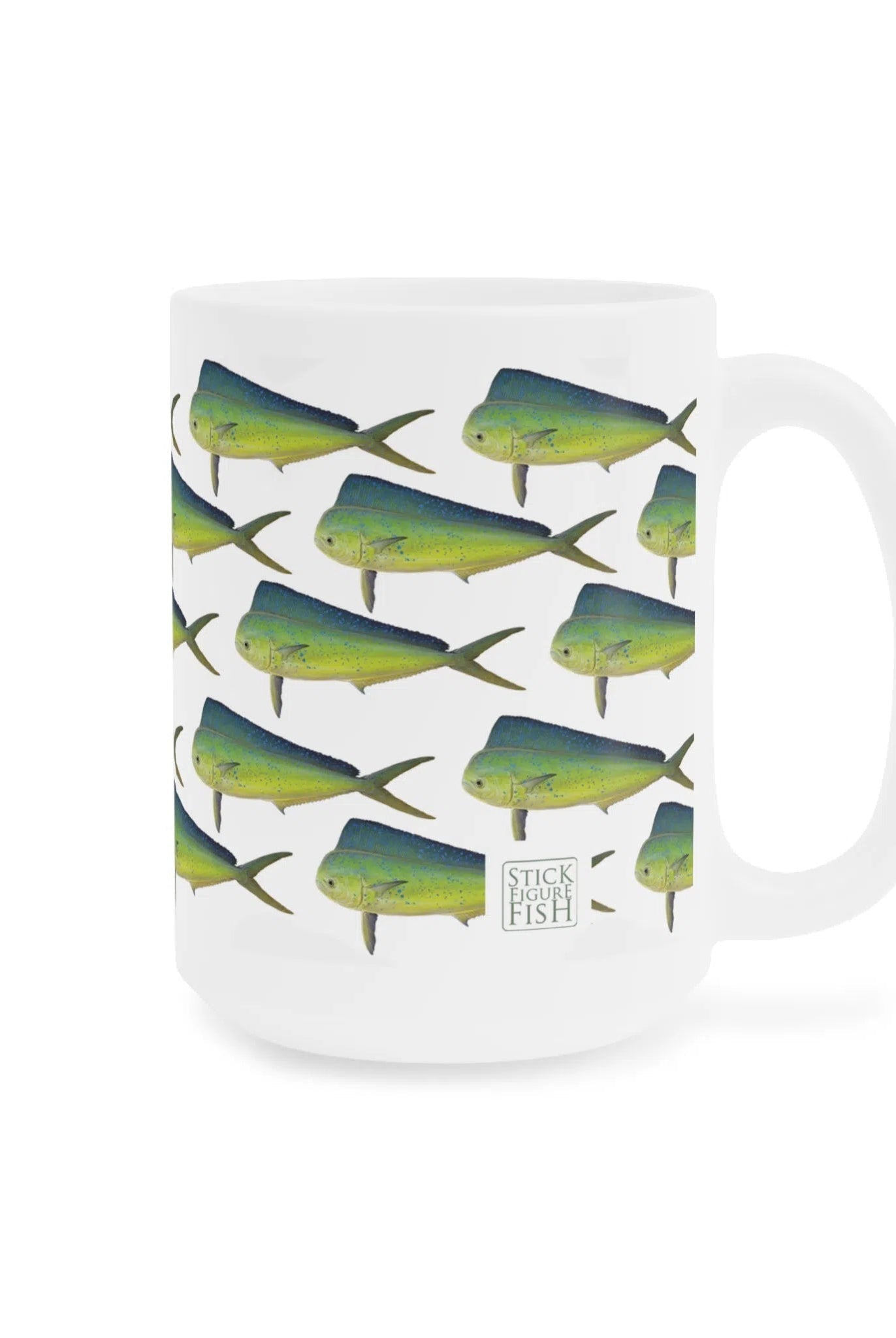Mahi Mahi - Tessellation Series - Mug-Stick Figure Fish Illustration