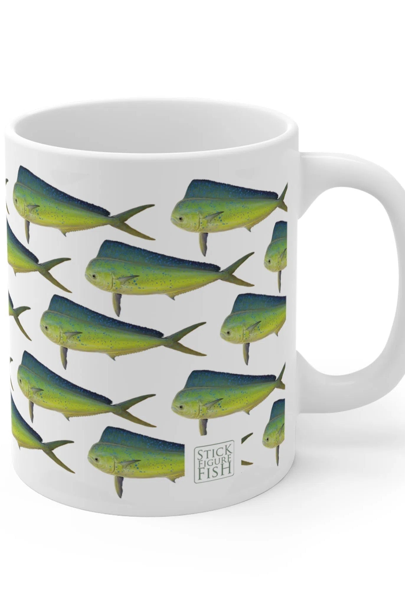 Mahi Mahi - Tessellation Series - Mug-Stick Figure Fish Illustration
