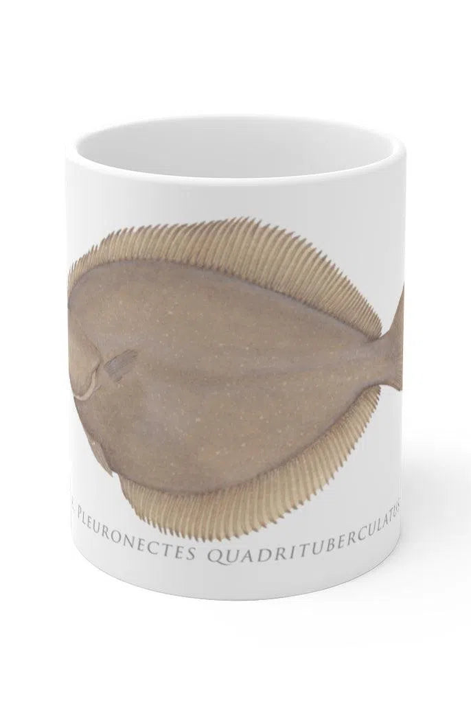 Alaska Plaice Mug-Stick Figure Fish Illustration