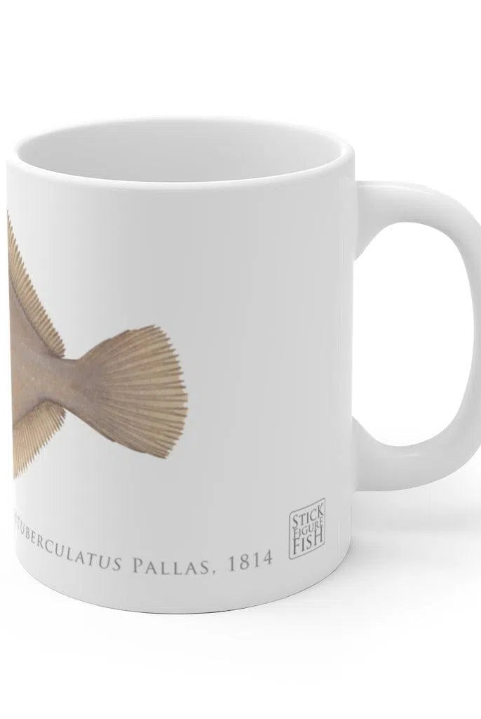 Alaska Plaice Mug-Stick Figure Fish Illustration