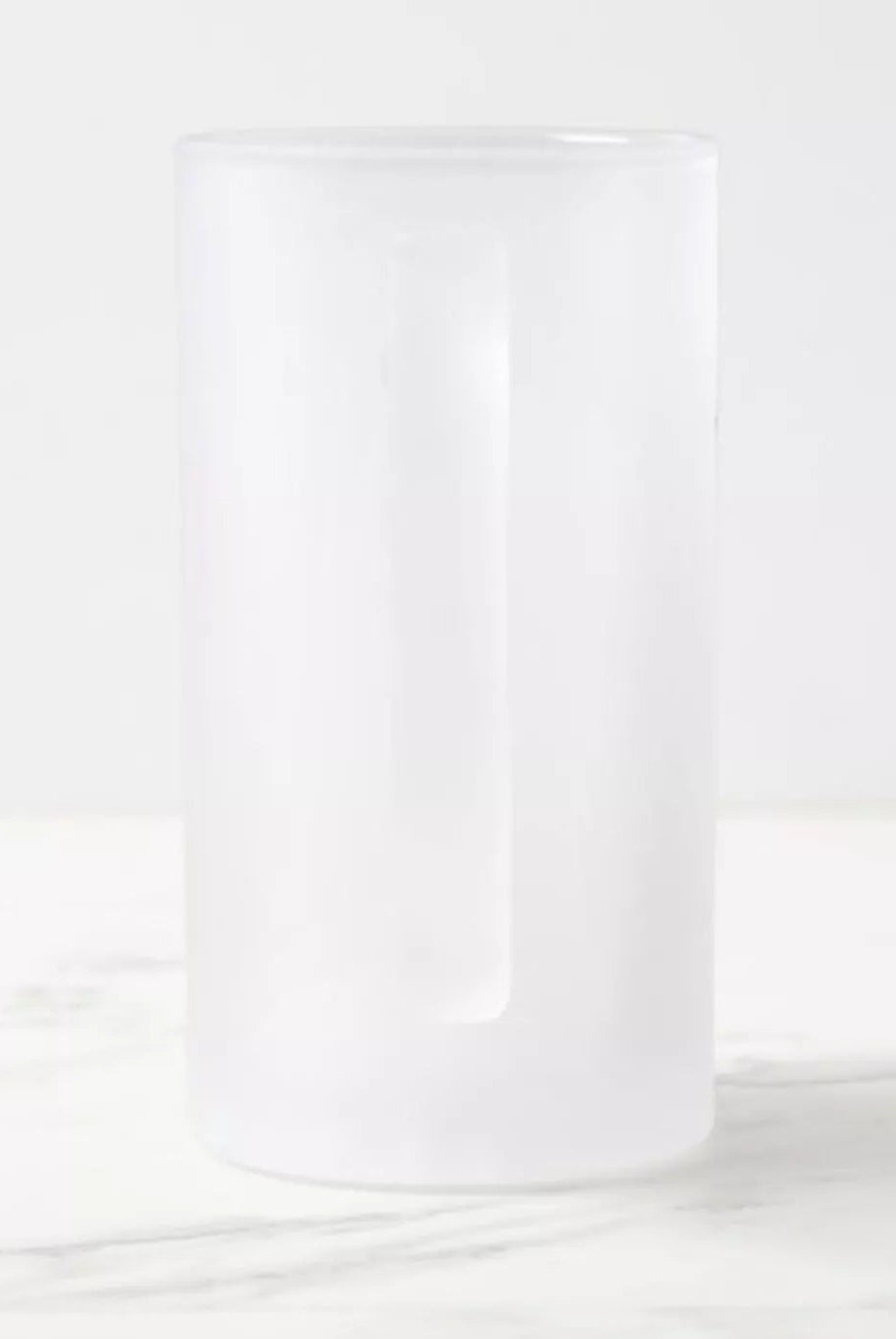 Reef Manta - Frosted Glass Stein-Stick Figure Fish Illustration