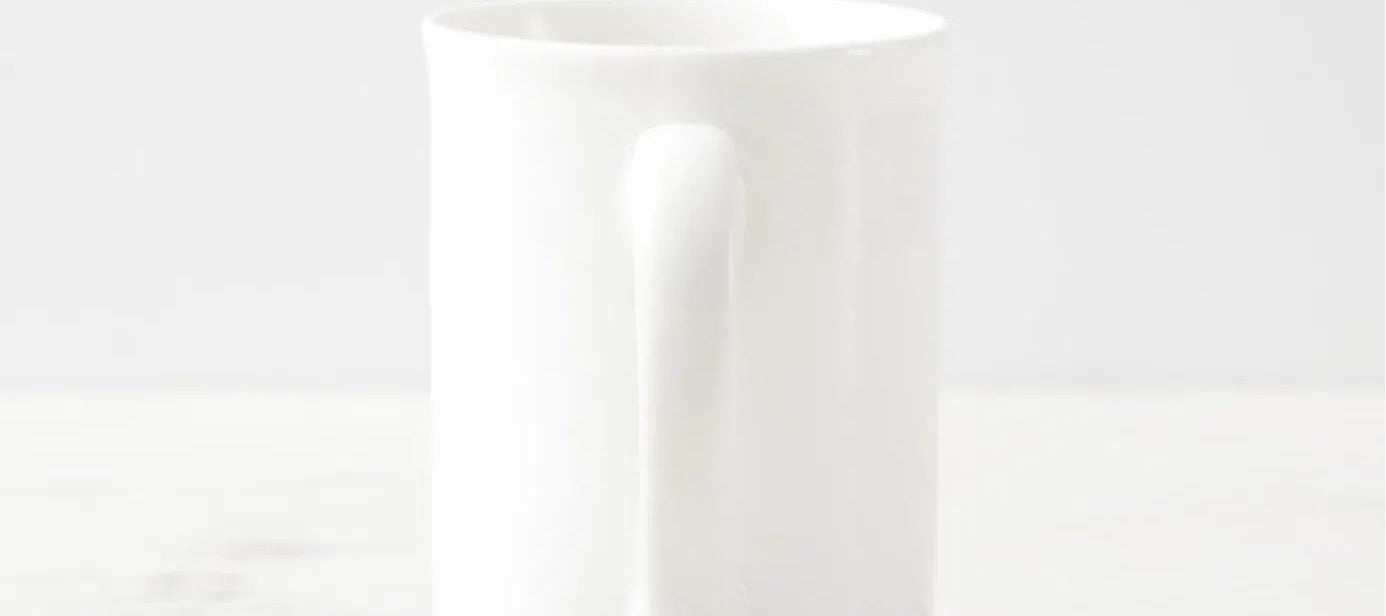 Reef Manta Ray - Fine Bone China Mug-Stick Figure Fish Illustration