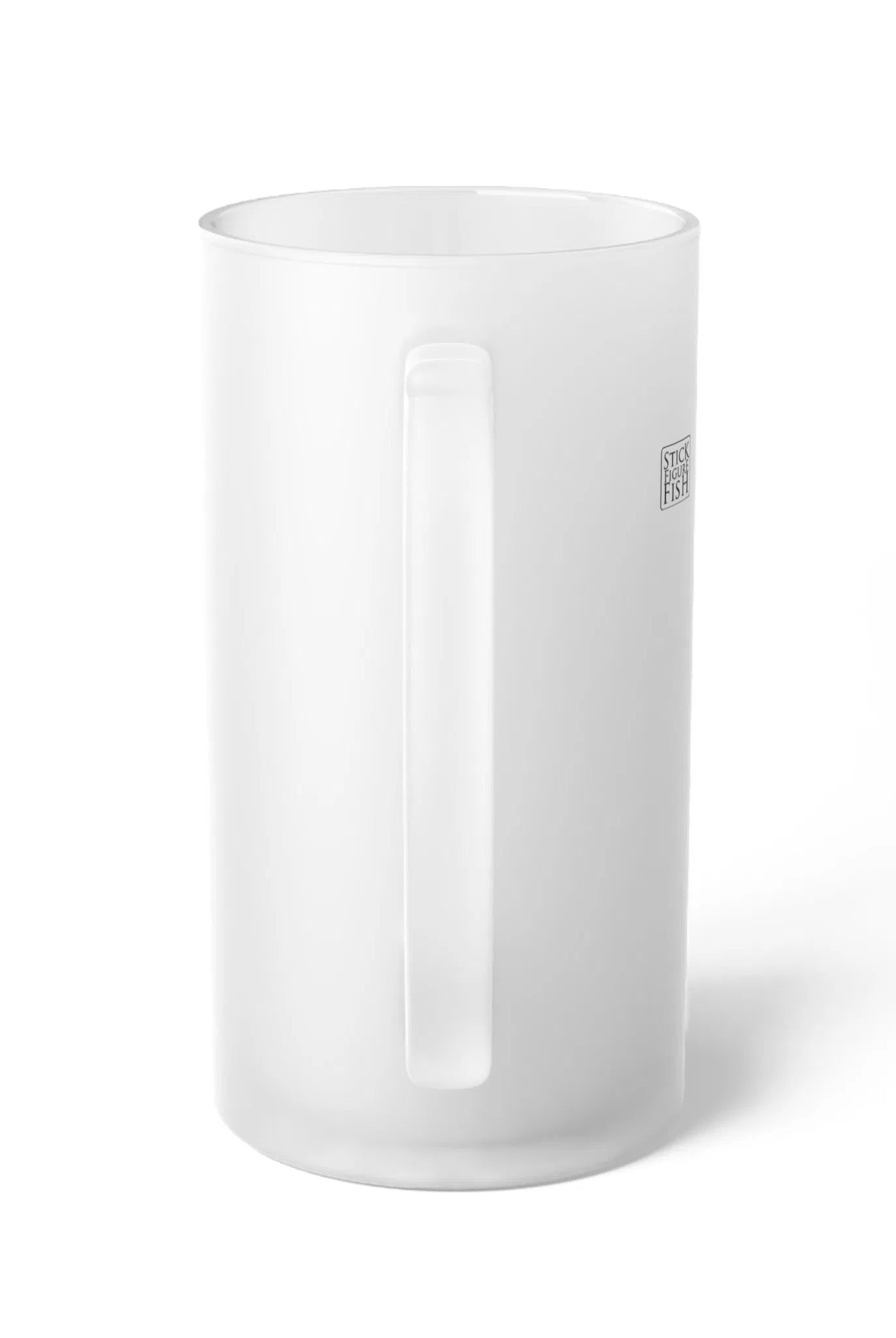 White's Seahorse - Frosted Glass Stein-Stick Figure Fish Illustration