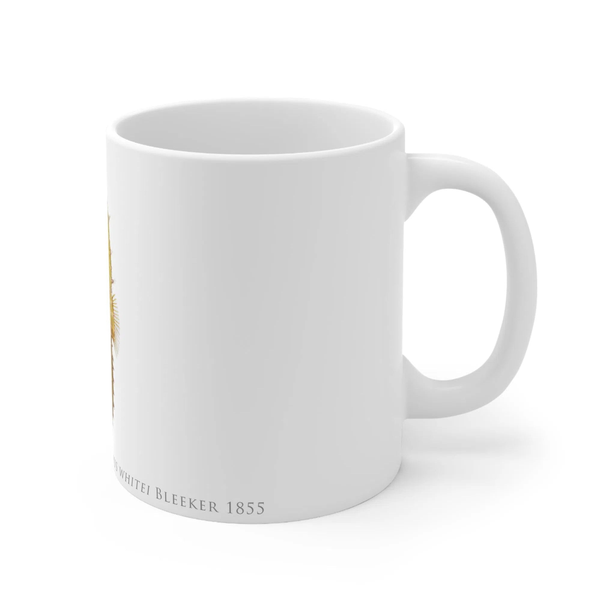 White's Seahorse Mug-Stick Figure Fish Illustration