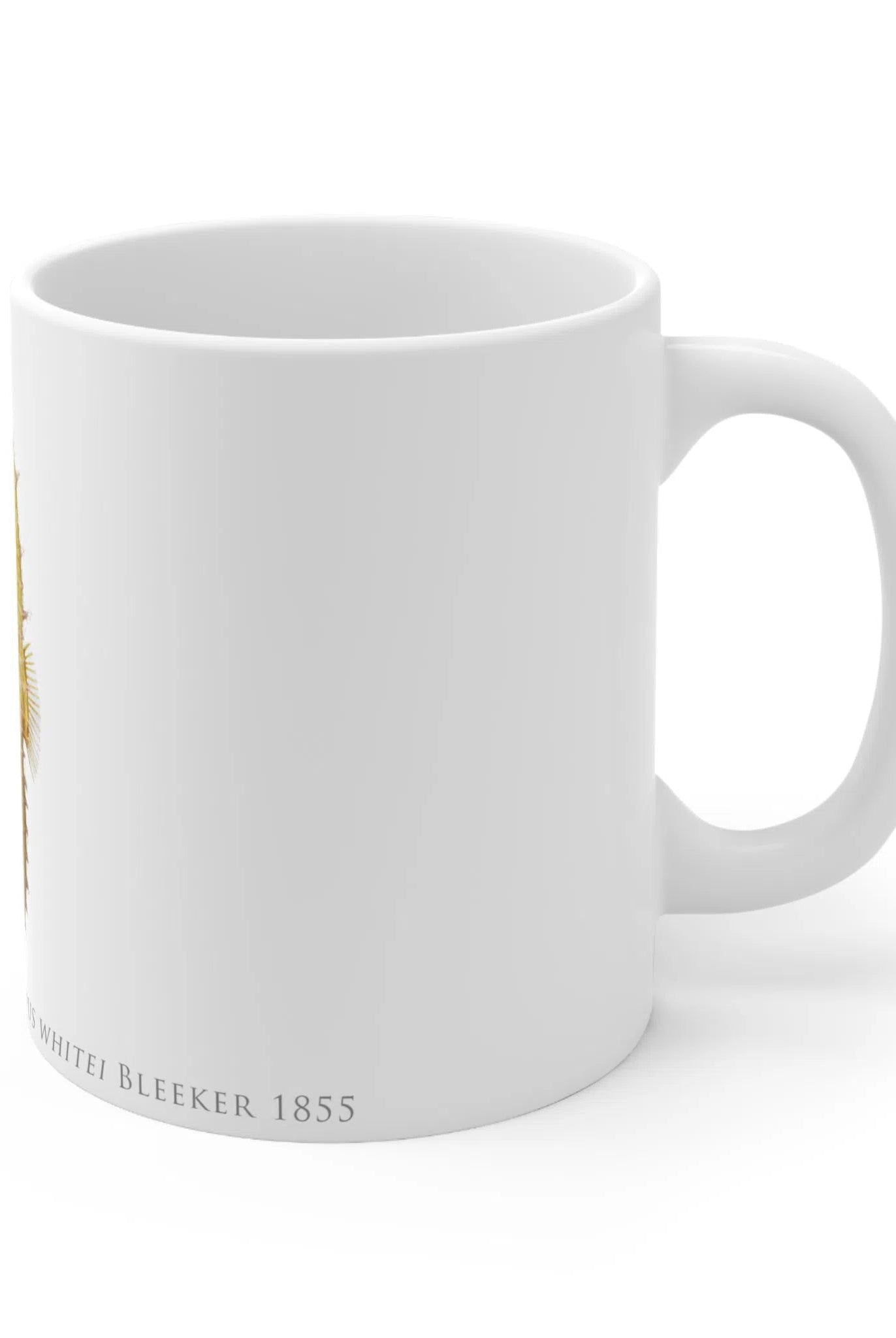 White's Seahorse Mug-Stick Figure Fish Illustration