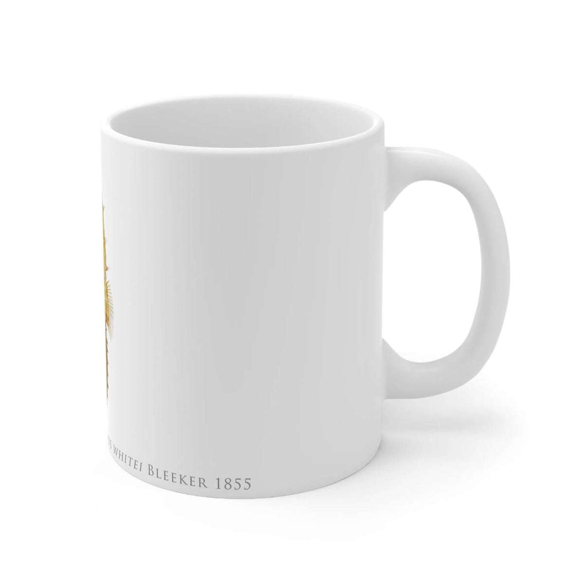 White's Seahorse Mug-Stick Figure Fish Illustration
