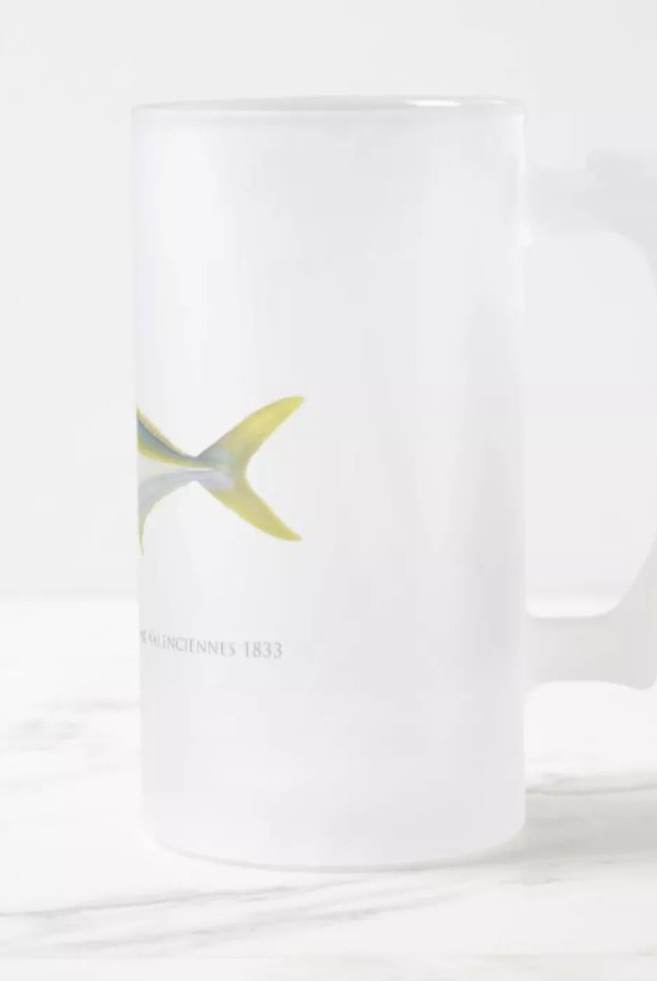 Yellowtail Kingfish - Glass Stein-Stick Figure Fish Illustration