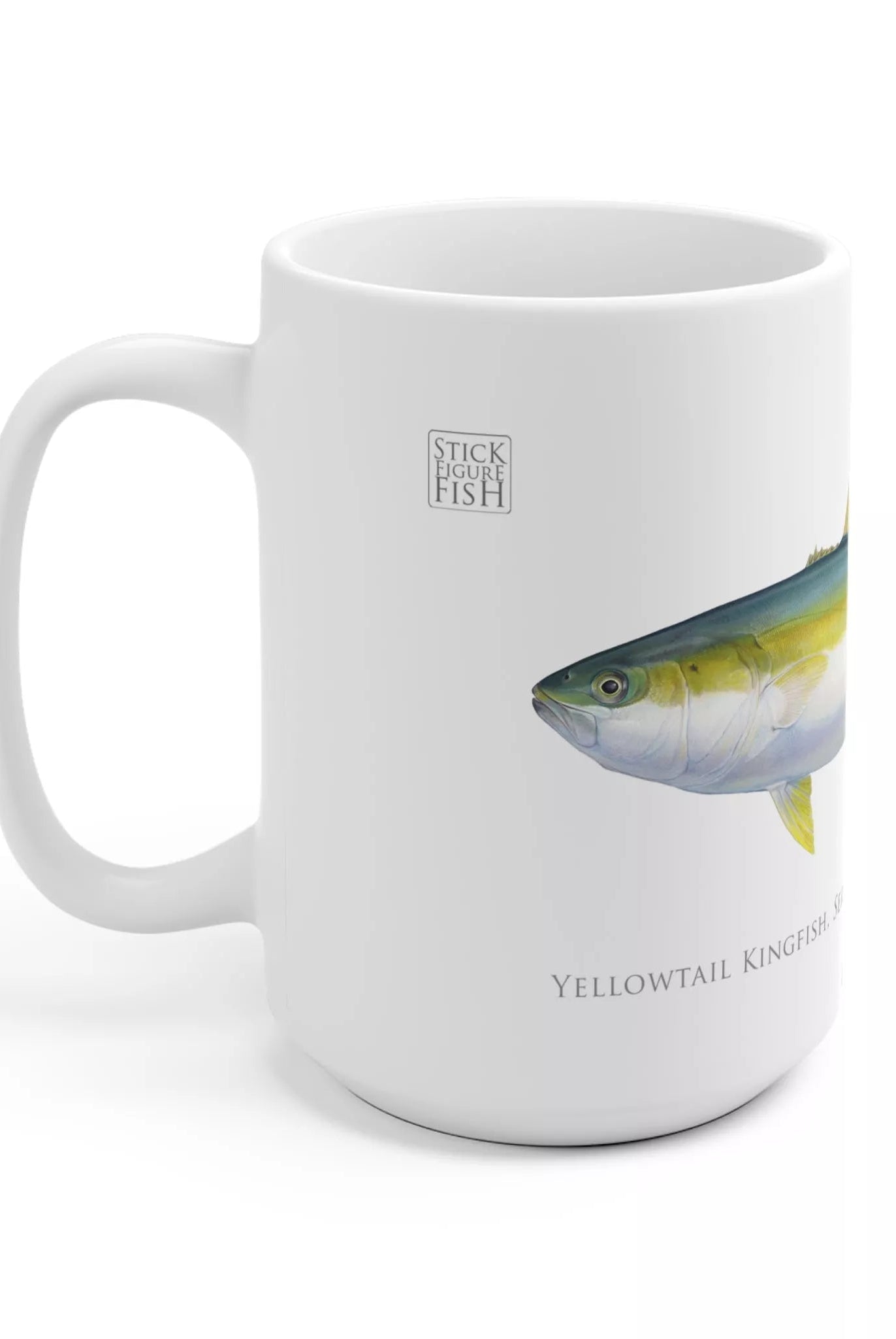 Yellowtail Kingfish - Mug-Stick Figure Fish Illustration