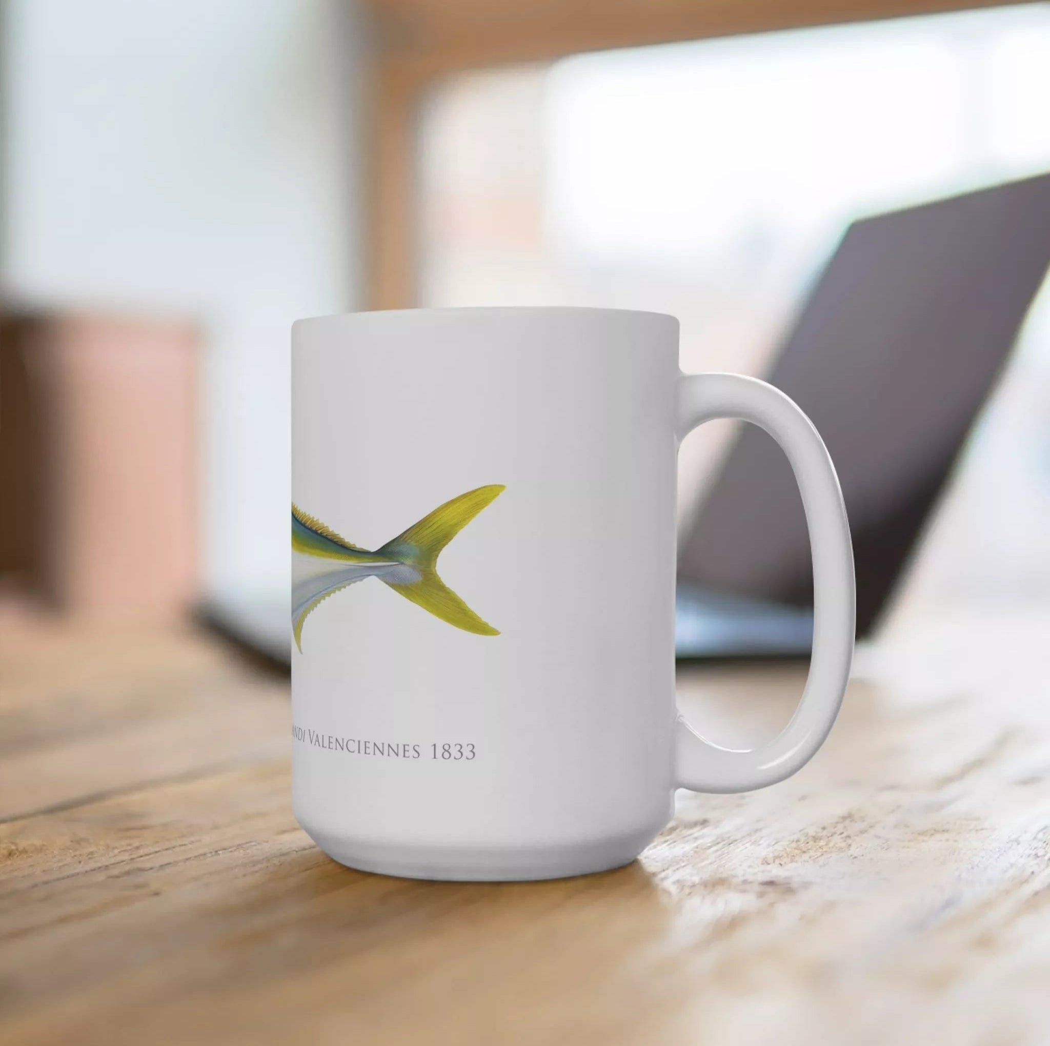 Yellowtail Kingfish - Mug-Stick Figure Fish Illustration