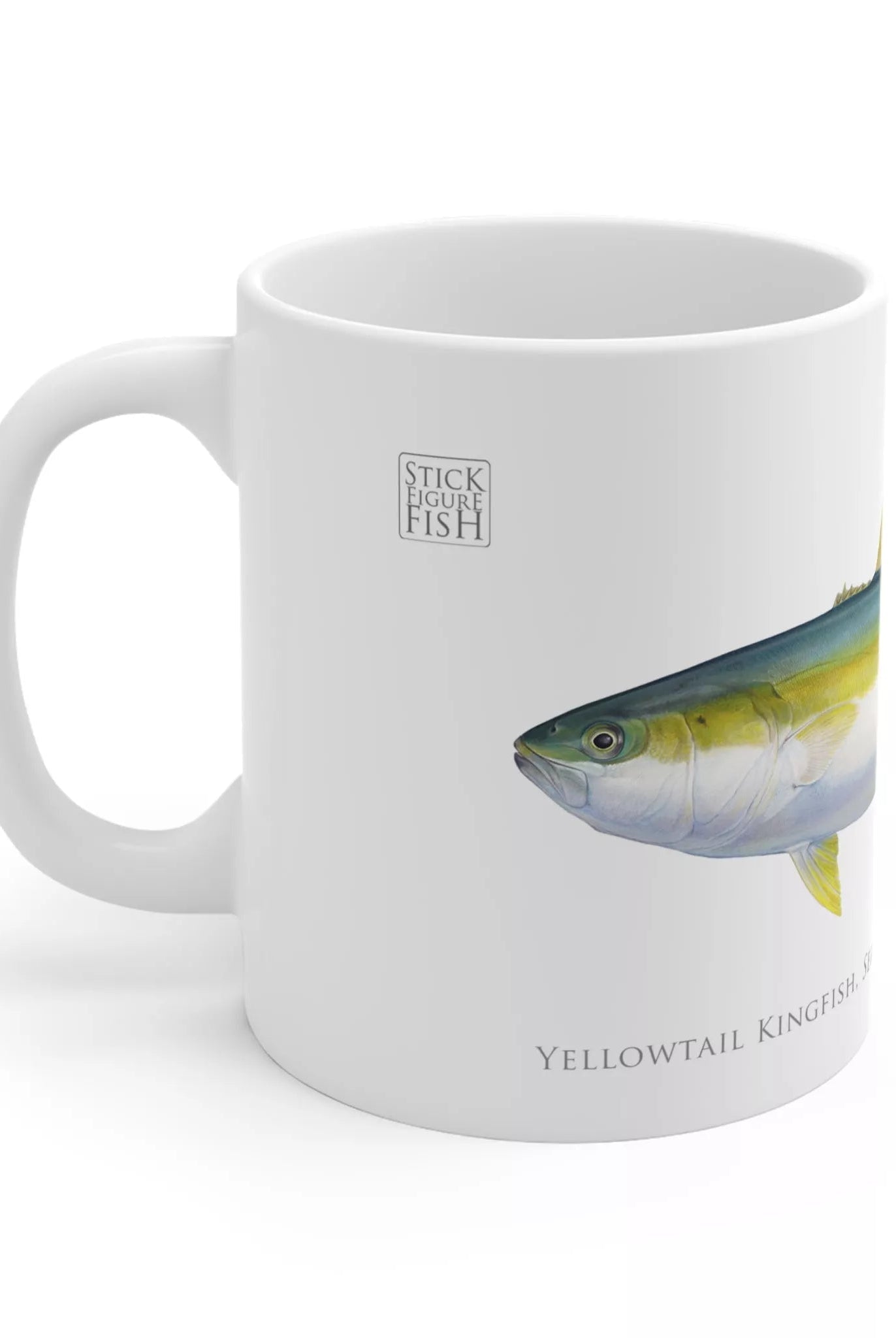 Yellowtail Kingfish - Mug-Stick Figure Fish Illustration