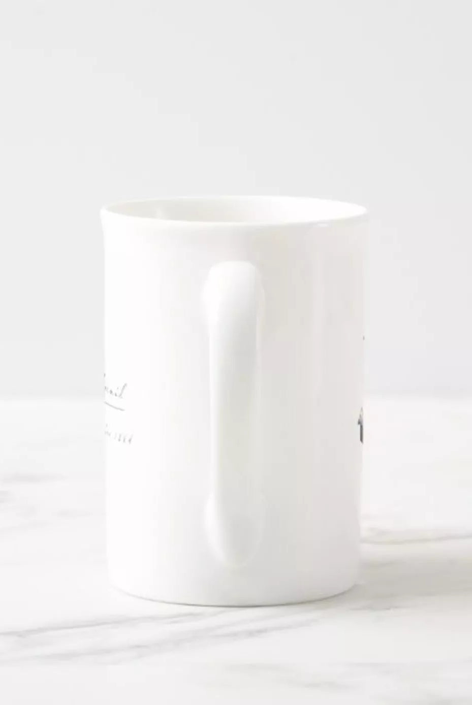 Humpback Blackdevil - Fine Bone China Mug-Stick Figure Fish Illustration