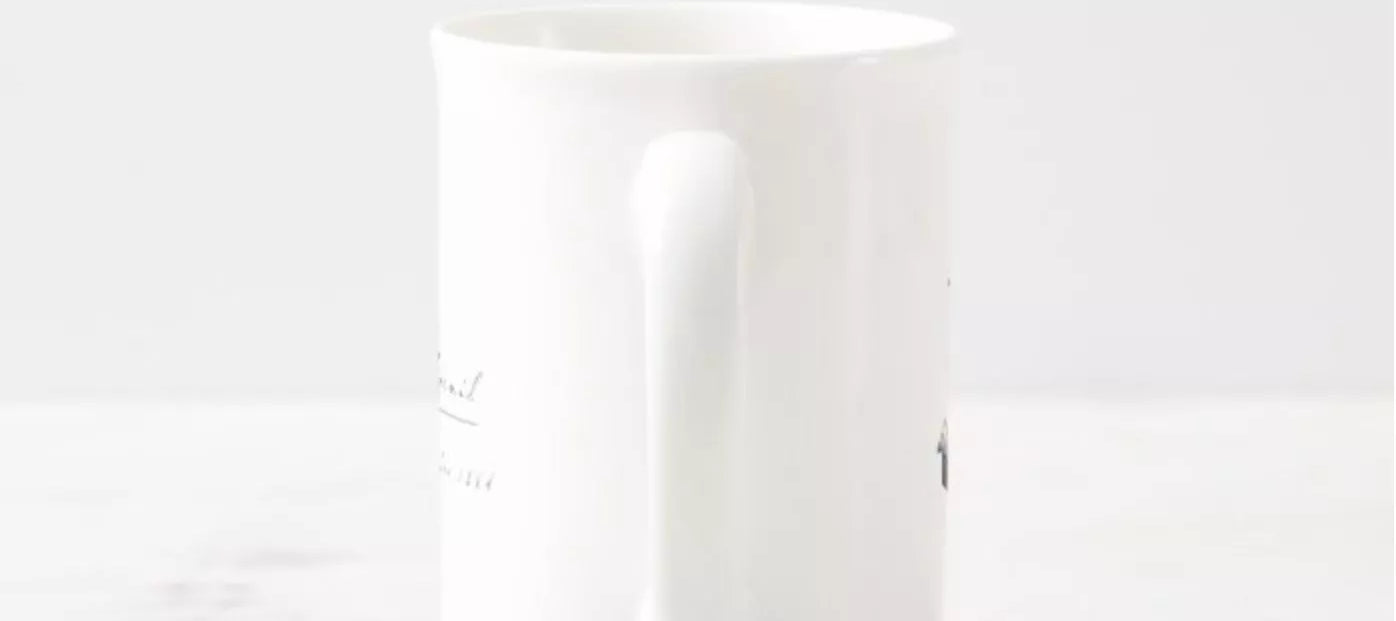 Humpback Blackdevil - Fine Bone China Mug-Stick Figure Fish Illustration