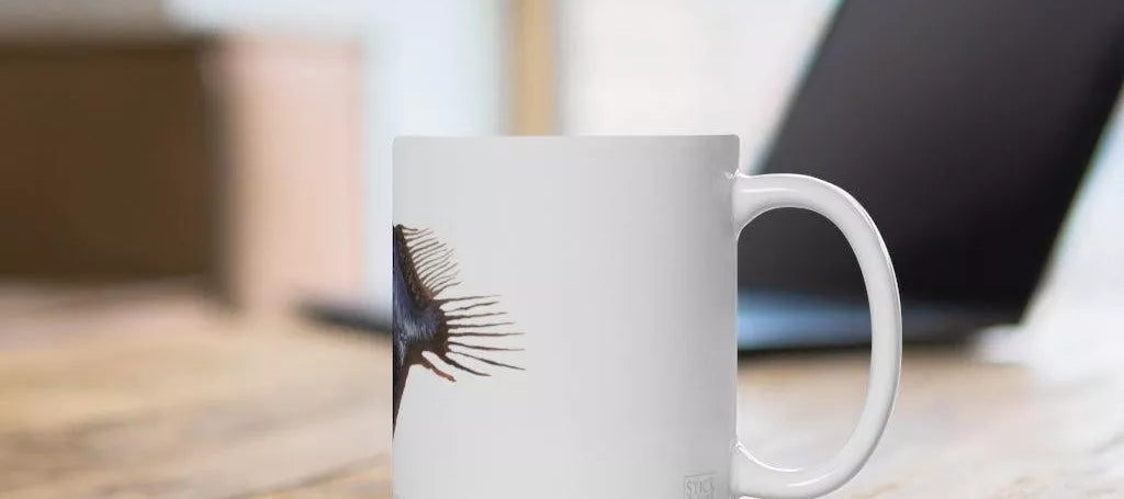 Humpback Blackdevil Mug-Stick Figure Fish Illustration