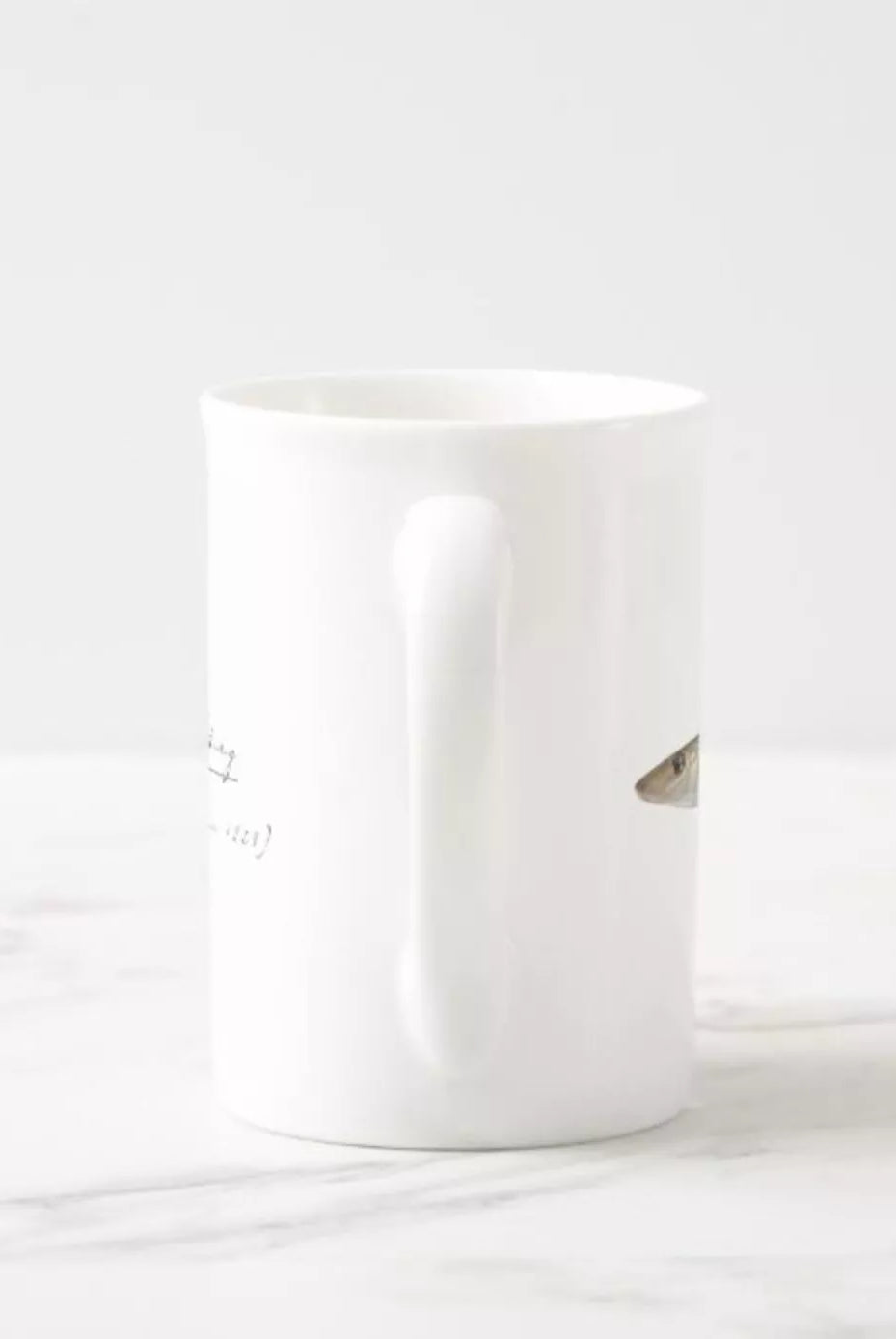 King George Whiting - Fine Bone China Mug-Stick Figure Fish Illustration