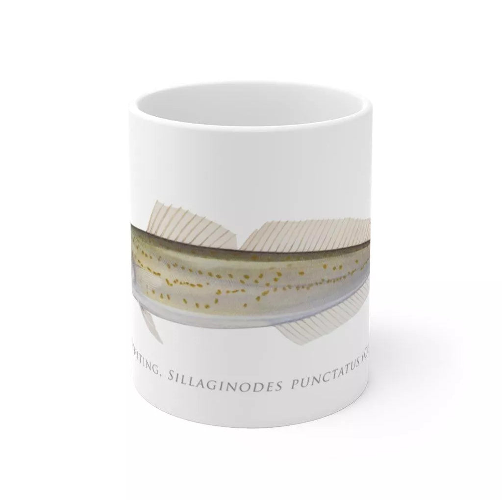 King George Whiting Mug-Stick Figure Fish Illustration